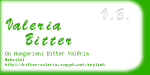 valeria bitter business card