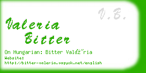 valeria bitter business card